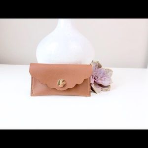 Handmade leather business card holder